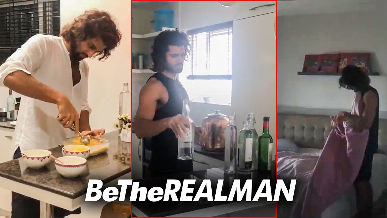 Actor Vijay Devarakonda home cleaning and cooking video
