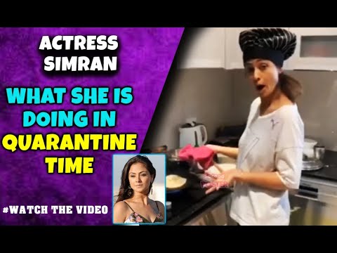 Actress Simran cooking chapati home video 